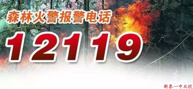 关于宣传推广“12119”森林火灾 报警电话的通知